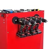 ULIBERMAGNET Power Tool Organizer, Utility Storage Rack Shelf with Screwdriver Holder,Wall Mount Heavy Duty Cordless Drill Holder,Removable Tool Rack Suitable for Garage, Workshop and Warehouse