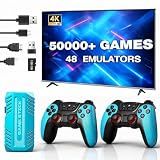 Retro Gaming Console, 2026 Gaming Stick Pro, 128GB with 50,000 Games & 48 Classic Emulators, 4K HDMI Output, 2.4GHz Wireless Controller, Plug and Play Game Console for TV