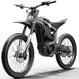 R1 Electric Dirt Bike for Adult, 8000W Peak Power 19” Tires, 52.8MPH Max Speed, 74.6 Miles Range, 330NM Torque, Electric Motorcycle with Dual Hydraulic Oil Brakes/Full Suspension, Off-Road Cross Ebike