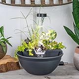 Aquascape AquaGarden Tabletop Desktop Fountain Kit with Waterfall, Meditation, Relaxation, Gray