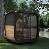 saunalife Model CL4G, Cube-Series Outdoor Home Sauna Kit, Up to 3 Persons (Sauna Heater and Sauna Stones Included)