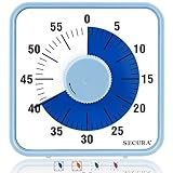 Secura 7.5 Inch Visual Timer, 60 Minute Visual Oversize Countdown Timer for Kids and Adults, Durable Mechanical Time Management Tool (Navy Blue)