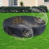 71in Wind-Proof Dog Pool Cover - 3XL Waterproof Tear-Resistant Round Pet Pool Cover Dual Drawstring, Foldable Dustproof UV Protection Protective Cover for Outdoor Kiddie Pet Bath Pool