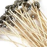 EAP Innovations Rigid Curl 1.486 Wicks for Candle Making, 6” Length, Self-Trimming, Premium Candle Making Wicks for Cleaner Burns & Consistent Performance, Made in USA, Pack of 100