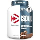 Dymatize ISO100 Whey Protein Powder Isolate, Gourmet Chocolate, 25g of Protein, 5 Pound, 5.5g BCAAs, Less Than 120 Cal., Gluten Free, 1g Fat, 1g Sugar, 2g Carb (71 Servings)