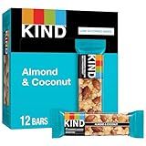 KIND Nut Bars, Almond & Coconut, Healthy Snack Bars, Gluten Free, Low Sodium, 3g Protein, 12 Count