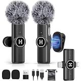 Wireless Lavalier Microphone, Mini Clip-On Mic with Noise Reduction
