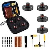 Tesla Jack Pads Lifting Jack Pad for Tesla Model 3/Y/S/X Tesla Pucks Accessories with Tire Repair Tools Kit for Tesla Vehicles 2016 to 2026,4 Pucks with Storage Case