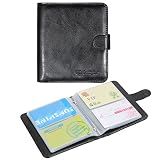 Wisdompro Business Card Organizer Book with 64 Card Slots, Black