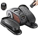 MERACH Under Desk Elliptical Machine, Ellipse Leg Exerciser as Seen on TV for Seniors with Remote Control & 12-Speeds, Quiet Portable Electric Seated Pedal Exerciser Machine for Home Office (Black)