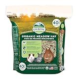 Oxbow Animal Health Organic Meadow Hay, Guinea Pig & Rabbit Hay, Small Pet Bunny Supplies, All Natural Grass for Guinea Pig, Bunny, Chinchilla & Hamster, Rabbit Supplies for Bunnies, 40 oz Bag