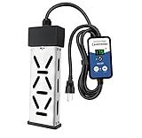 Portable Immersion Water Heater 1800W 120V, Electric Heater for Buckets, Bathtubs and Mini Pools, Submersible Design with Thermostat, Real Time Temperature Display and Dry Burn Protection