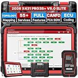 Launch X431 PRO3S+ V5.0 Bidirectional Scan Tool, Topology Map, CANFD & DOIP | HD Trucks Scan, 55+ Reset Services Scanner, ECU Coding, All-in-One Diagnostic, DBSCar VII VCI, 2-Year Free Updates