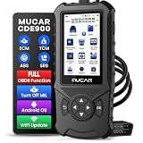 MUCAR CDE900 OBD2 Scanner, ABS,SRS,TCM,ECM System Car Code Reader Diagnostic Scan Tool, 4 Inches Touchscreen, Cover 106 Brands, FCA Autoauth, Wireless Update