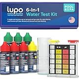 Lupo 6-in-1 Pool Test Kit | Pool Testing Kit for Residential Swimming Pools & Spas for Testing Total Chlorine, Total Bromine, pH, Base Demand, Acid Demand & Total Alkalinity Quick & Accurate Testing