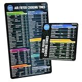 Lotteli Kitchen Air Fryer Magnetic Cheat Sheet, Air Fryer Cookbook, Black