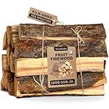 15" Apple & Cherry Firewood Logs - Kiln-Dried Firewood for Fire Pit, Seasoned Wood for Fireplace, Campfire & Pizza Oven - Split Wood for Solo Stove - 1200 cu. in., 15-20lb