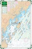 Waterproof Charts, Large Print, 101E Casco Bay, Easy-to-Read, Waterproof Paper, Tear Resistant, Printed on two sides, 2 charts in 1, NOAA Charts
