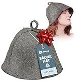 LifePro Wool Sauna Hat - Traditional Russian Banya Hat for Men and Women, Indoor and Infrared Sauna Accessories, Protects from Overheating & Hair Damage, Felt Wool Cap