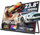 23.8" Portable Monitor for Laptop 100HZ-Portable Screen 100% SRGB IPS for Gaming & Work USB-C HDMI Second Monitor Portable with 180°Adjustable Stand for Laptop Mac Window PS5