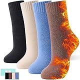 HUGSWEET Heated Thermal Socks For Women Extreme Cold Weather Winter Warm Soft Cozy Socks With Gift Box