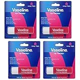 Vaseline Lip Therapy Care Rosy, Fast-Acting Nourishment, Ideal for Chapped, Dry, Cracked, or Damaged Lips, Lip Balm, 4-Pack, 0.16 Oz Each