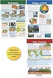 NewPath Learning Dynamic Earth Bulletin Board Charts, Set/3 - Laminated, Double-Sided, Full-Color, 12" x 18" (94-8002)