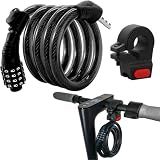 E Scooter Lock Bike Cable Combination Lock Heavy Duty Anti-Theft