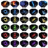 Accmor 90pcs Standard Dart Flights Set, Dart Flights for Steel Tip Darts/Soft Plastic Tip Darts, Dart Replacement Flights Accessories