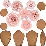 28 Pcs Paper Flowers Template Kit DIY Paper Flower Decorations for Wall Rose Peony Daisy Daffodil Template Kit for Wedding Birthday Baby Shower Photography Backdrop
