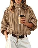 Womens Bomber Jacket Puffed Collar Trench Coat Funnel Neck Cropped Jackets