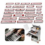 26 PCS Magnetic Tool Box Labels Set, Soft Magnetic Labels for Toolboxes, Carts, Drawers & Cabinets, Thickened Design, Includes 60 Adhesive Dots, Reusable, Tool Box Organizer Accessories (Red)