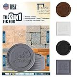 Stable the Table-6 Pack-Grey Round, Furniture Leveler & Riser, Anti-Slip Sofa Gripper for Hardwood Floors, Floor Protector, Stacking Furniture Pad, Bed, Desk, Couch & Table Stabilizer, Made in USA