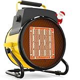 Outdoor Heater for Patio, 1500W Electric Garage Outdoor Heaters with 3 Modes, 3s Fast Heating, with Overheat Protection, Electric Space Heaters for Patio, Garage, Greenhouse, Office