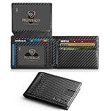 RUNBOX Wallet for Men -Slim RFID Leather Mens Bifold Wallets 2 ID Window With Gift Box Men's Accessories