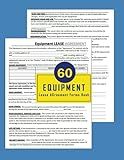 Equipment Lease Agreement Forms Book (120 Pages): Protect Your Equipment and Business With This Tool Rental Contract Form Book.