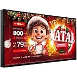 P5 Outdoor Full-Color Programmable LED Sign 65” × 34” High-Brightness Digital Display with WiFi & USB Control, Scrolling Message Board for Business Advertising, Text/Image/Video, IP65 Waterproof