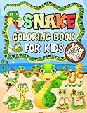 Snake coloring book for kids: Cute and funny reptilesnake Coloring pages with python viper cobra and much more ages 4-8