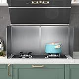Grease Stove Splash Guard for Cooking | 2 Sided Kitchen Stove Splatter Guard Backsplash Back Splash Protector for Wall, Foldable Stainless Steel,15.7” X 15.7” X 15.7” Per Piece, 2 Pcs In Package