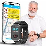 Seculife Cellular Medical Alert Smartwatch for Seniors with Fall Detection, GPS Tracking, SOS Button, Heart Rate & Blood Pressure Monitor, Pedometer, 2-Way Calling, Medical Reminders, IP67 Waterproof