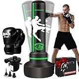 Heavy Freestanding Punching Bag for Adults Teens, 70” Standing Boxing Bag with Gloves and Pump, Women Men Stand Kickboxing Bags for Boxing Training MMA Fitness Home Gym Martial Arts