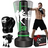 Heavy Freestanding Punching Bag for Adults Teens, 70” Standing Boxing Bag with Gloves and Pump, Women Men Stand Kickboxing Bags for Boxing Training MMA Fitness Home Gym Martial Arts