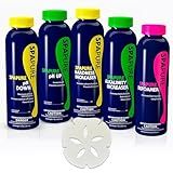 Spapure Hot Tub Chemical Balancing Maintenance Kit Includes Alkalinity Increaser, Ph Increaser, Ph decreaser, Calcium Hardness Increaser & Defoamer