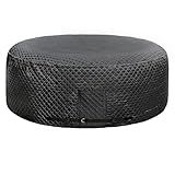 UCEDER Insulated Inflatable Hot Tub Cover,Round Spa Thermal Cover with External Heater/Pump Install Door Design,Energy-Saving and Eco-Friendly for Keeping Warm(Black, 83" D x 28" H)