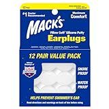 Mack's Pillow Soft Silicone Earplugs, 12 Pair – The Original Moldable Silicone Putty Ear Plugs for Sleeping, Snoring, Swimming, Travel, Concerts and Studying | Made in USA