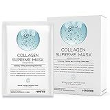 #OOTD Collagen Hydrating Sheet Masks for Face Korean Anti Aging Mask Sheet for Dry Skin & Sensitive Skin, EVE Vegan, Not Tested on Animals, No Parabens, No Sulfates, Hyaluronic Acid, Witch Hazel 10EA