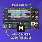 MUSIC MAKER 2026 Premium – Music made easy | Music Production Software | Audio Program | Windows 10/11 | 1 PC download License