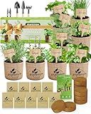 9 Herb Indoor Garden Kit - Unique Kitchen Gift for Women, Men, Mom, Friends - Complete Starter Set with Pots, Soil & Tools - Perfect for Windowsill, Countertop, Home Gardening