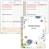 ADHD Daily Planner - Productivity & Undated Task Management Organizer for Neurodivergent Adults, Focused Planner for Men & Women - B5 Colorful Flowers