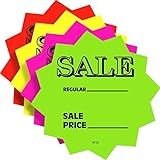 Price Cards Sale Price Die Cut Fluorescent Stars, 5.5" packed 100